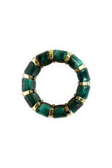 Bracelet Semicircles & Golden | Emerald