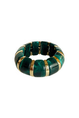 Bracelet Semicircles & Golden | Emerald