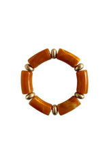 Bracelet Gold & Cylindrical | Camel