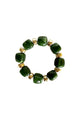 Bracelet Gold & Green Beads