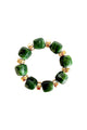 Bracelet Golden & Green Beads