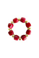 Bracelet Golden & Bordeux Beads