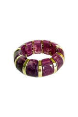 Bracelet Semicircles & Golden | Violet