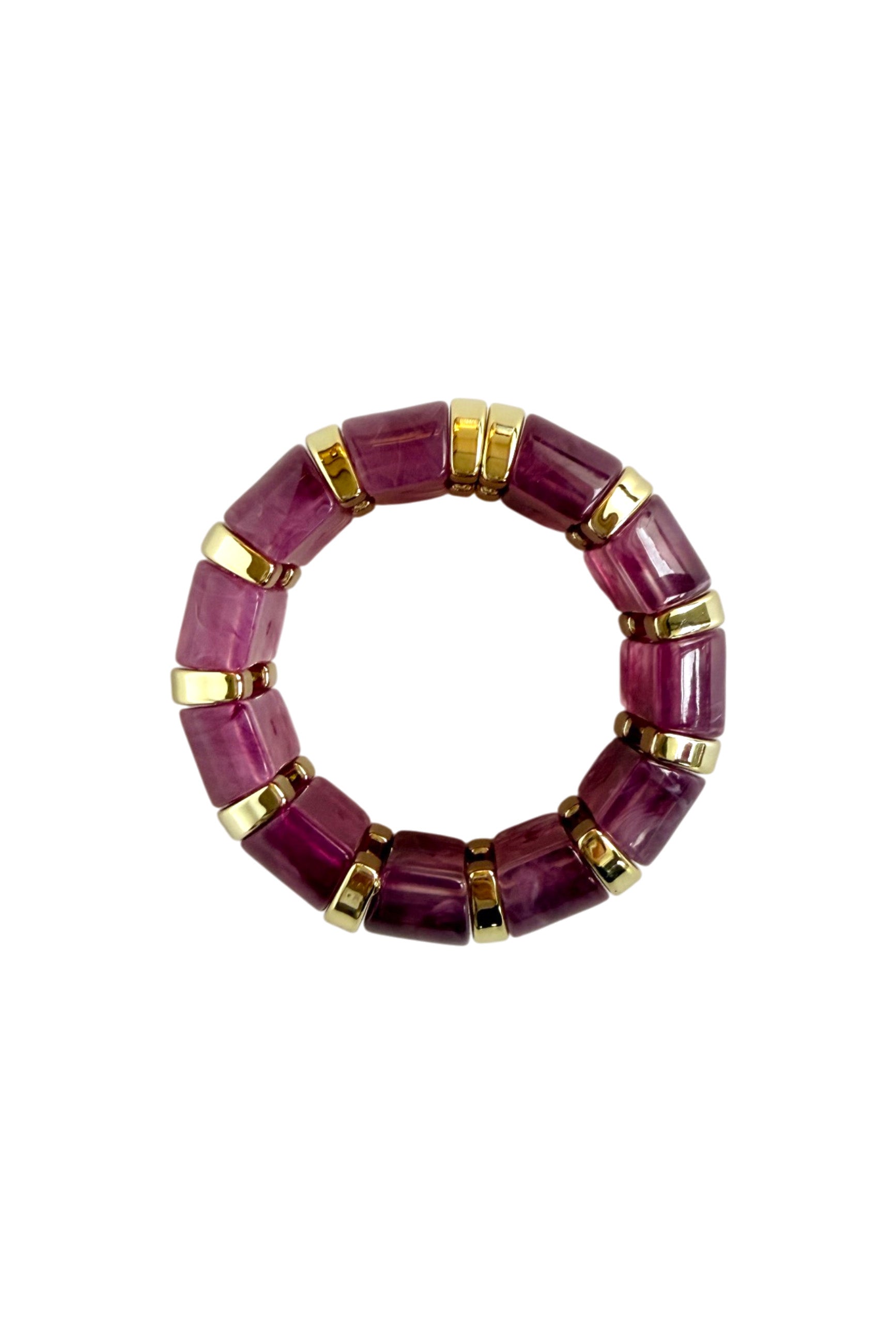 Bracelet Semicircles & Golden | Violet