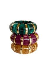 Bracelet Semicircles & Golden | Camel