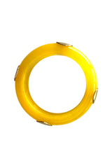 Bracelet Yellow Marble w/ Golden Circles