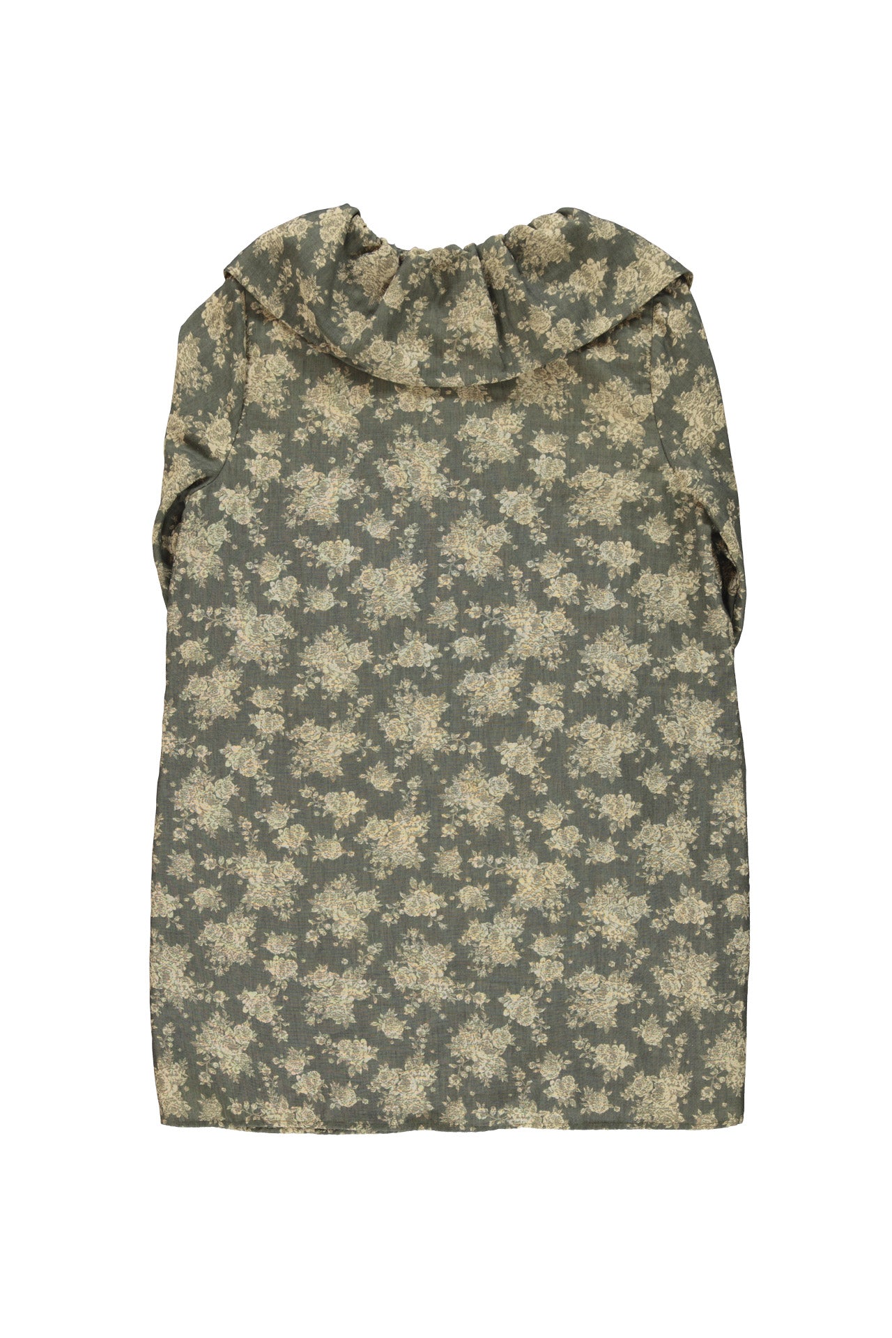 Short dress | Green w/ floral jacquard