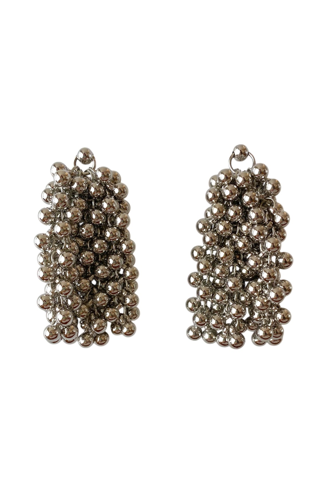 Long Silver Earrings | Multi Spheres