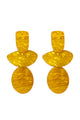 Earrings geometric, Yellow