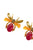 Earrings Bee | Orange & pink