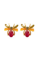 Earrings Bee | Orange & pink