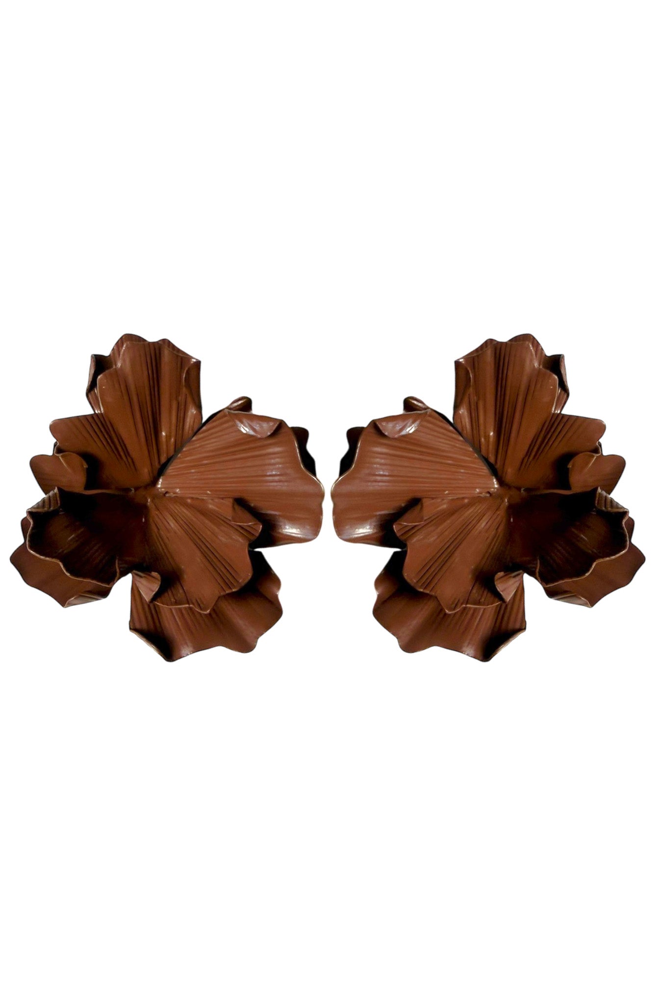 Flower Earrings | Brown