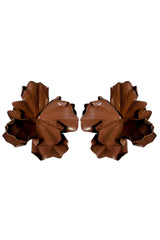 Flower Earrings | Brown
