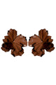 Flower Earrings | Brown