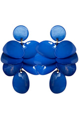 Earrings Multiple Leafs, Blue