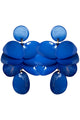 Earrings Multiple Leafs, Blue
