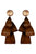 Earrings Multi-pendants | Brown