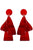 Earrings Multi-pendants | Red