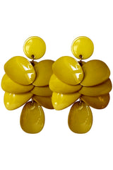 Earrings Multiple Leafs, Mustard