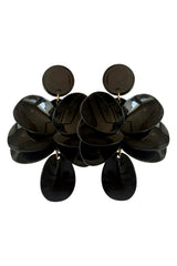 Earrings Multiple Leafs, Black