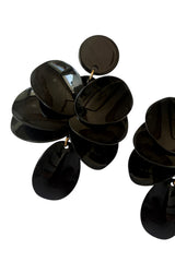 Earrings Multiple Leafs, Black