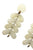 Earrings flowers pendant, white