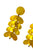 Earrings flowers pendant, yellow