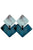 Earrings Squares | Marble Blue