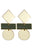 Earrings Geometric Pendant | White & grey