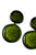 Earrings Double Circle | Green