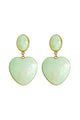 Earrings Heart | Light Green