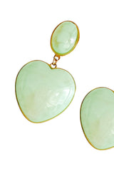 Earrings Heart | Light Green