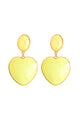 Earrings Heart | Light Yellow