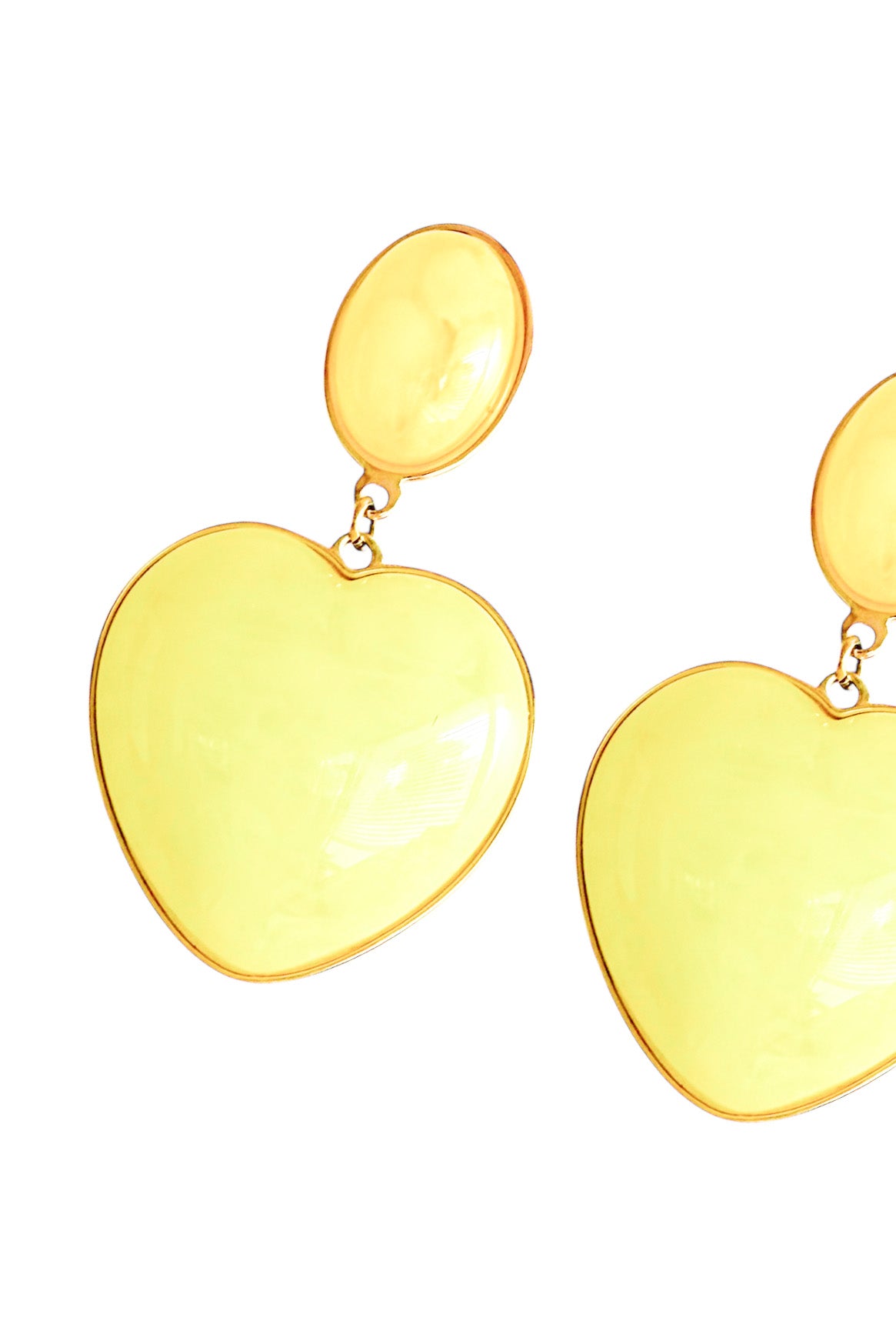 Earrings Heart | Light Yellow