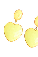 Earrings Heart | Light Yellow