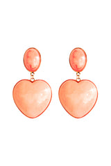 Earrings Heart | Peach