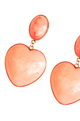 Earrings Heart | Peach