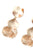 Earrings double Leafs, White Marble
