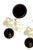 Earrings geometric pendants | White & Black