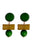 Earrings geometric pendants | Green