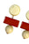Earrings geometric pendants | White & Caramel