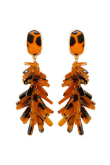 Tortoiseshell Fringe Earrings