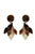 Earrings pendant glitter leaves | Turtoise