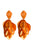 Earrings multi pendant leaves | Peach