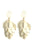 Earrings multi pendant leaves | White