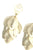 Earrings multi pendant leaves | White