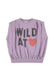Sleeveless fitted top | Lilac w/ "wild at heart" print