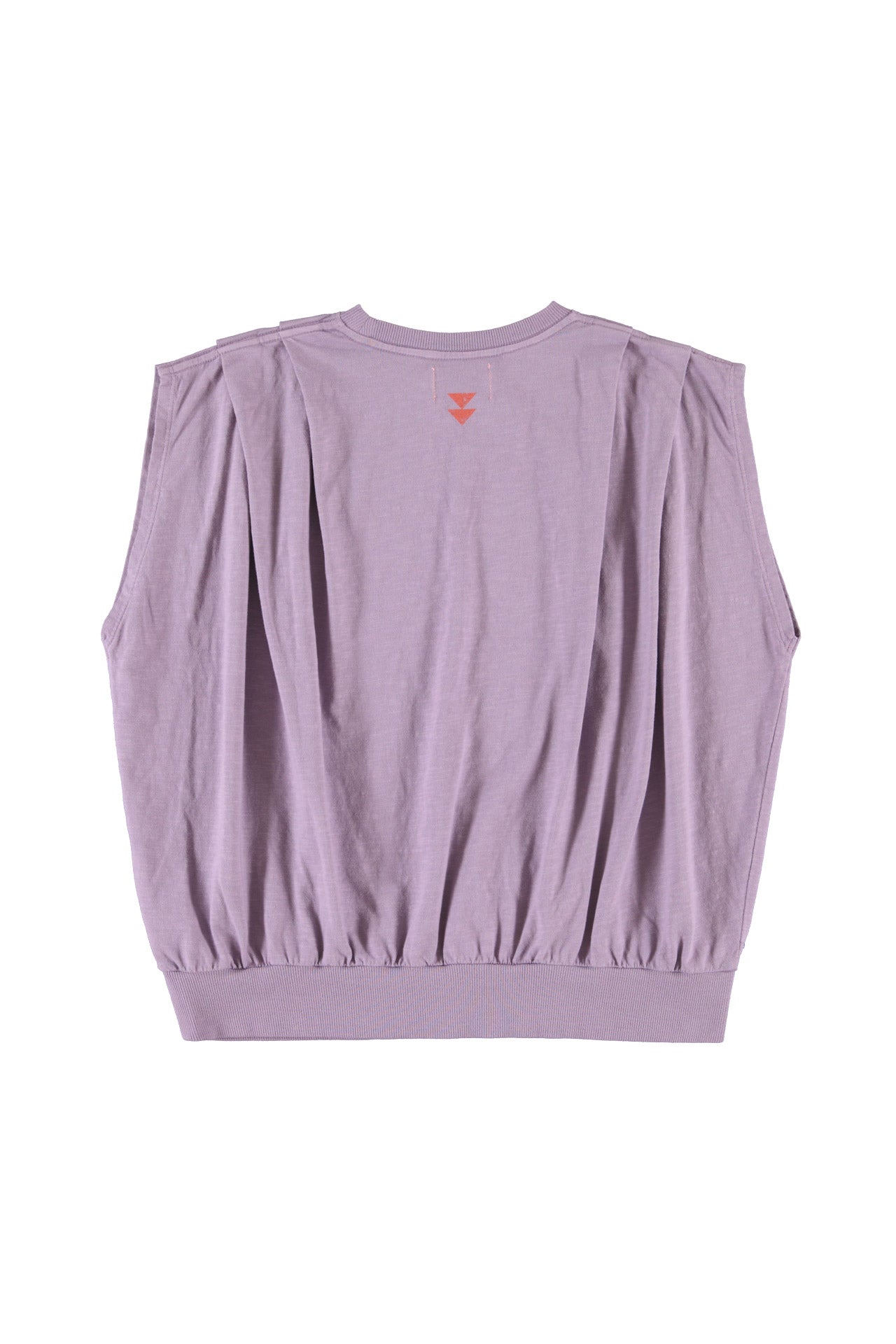 Sleeveless fitted top | Lilac w/ "wild at heart" print