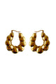 Ring Earrings Golden Bubbles