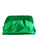 Leather Clutch Handbag | Metallic green